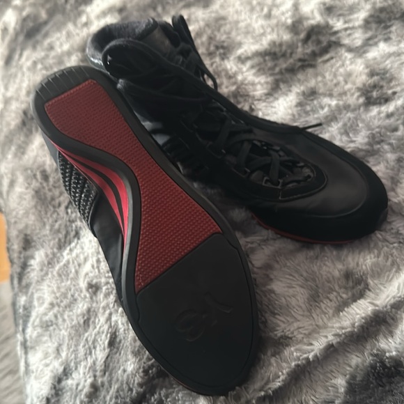 adidas Y3black and red high tops great condition worn a handful of times only - Picture 3 of 6